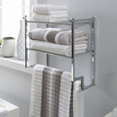 3 of 4:Neu Home 2 Tier Wall Mounted Shelf with Towel Rack 