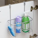 4 of 4:Home Basics Delta Large Steel Over the Cabinet Basket, Silver, 11x5.25x13.75 Inches 