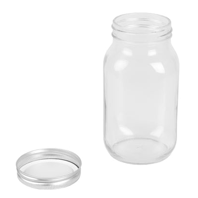 3 of 4:Bocal Mason transparent à large ouverture de 75 cl Home Basics 