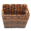2 of 4:Panier moyen en rotin synthétique avec poignées découpées Home Basics, couleur café 