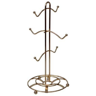 1 of 3:Home Basics Lyon 6 Hook Mug Tree, Rose Gold 