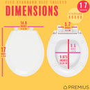 6 of 14:PREMIUS Slow Close Beveled Plastic Toilet Seat, Standard Round, 17 Inches 