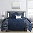 1 of 4:Ava 5 Piece Luxurious Embroidered Comforter Set 