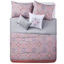 4 of 4:VCNY Home Allison 5-Piece Reversible Medallion Comforter Set, Coral 