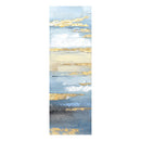 1 of 1:PREMIUS Wind And Water Abstract Hand Embellished Foil Canvas Wall Art, Blue-Gold, 12x35.5 Inches 