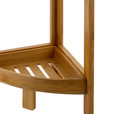 4 of 4:Neu Home 3 Tier Bamboo Corner Shelf 