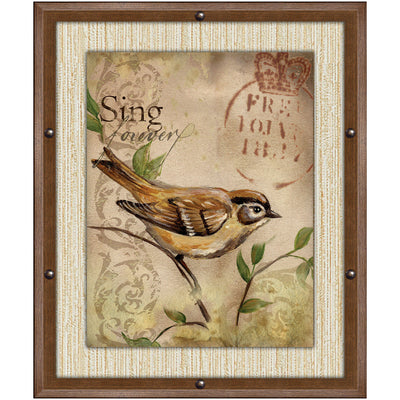1 of 1:Décoration murale encadrée PREMIUS « Sing Forever » avec boutons, 28 x 33 cm 