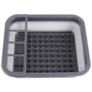 2 of 6:Home Basics Estante para platos plegable de silicona y plástico de fácil almacenamiento, gris 