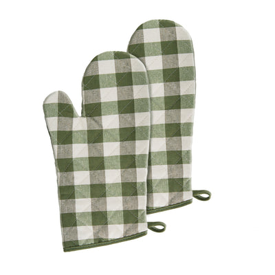 5 of 6:Lot de 2 gants de cuisine à carreaux Buffalo, 18 x 33 cm 