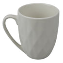3 of 5:Home Basics Taza de cerámica con círculo en relieve de 11,5 onzas, color blanco 