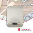 3 of 7:Balance de cuisine numérique Home Basics en acier inoxydable, 5,5 x 7 x 0,75 pouces 