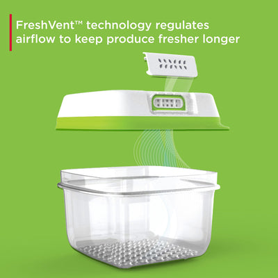 4 of 5:Contenants de conservation Rubbermaid FreshWorks pour produits alimentaires, 4,6, 7,2 et 18,1 tasses, paquet de 3 