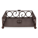 3 of 5:Home Basics Scroll Collection Servilletero plano de acero, bronce 