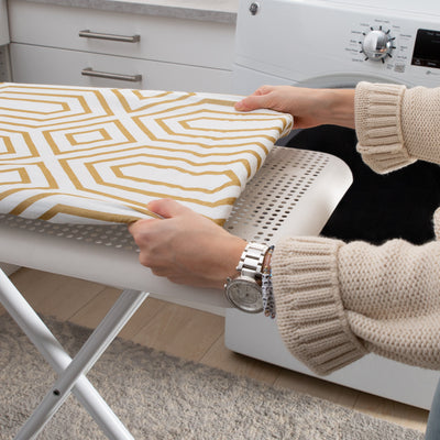 4 of 4:Simplify Scorch Resistant Ironing Board Cover & Pad in Gold 