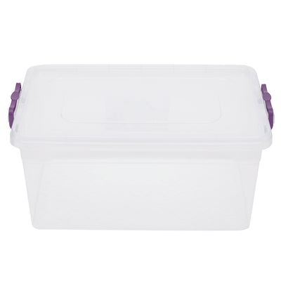 2 of 5:Home Basics 10 Lt Storage Box with Locking Lid, Clear 