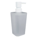 2 of 5:Home Basics Plástico recubierto de goma esmerilado, 10 oz. Dispensador de jabón de manos con bomba de plástico 