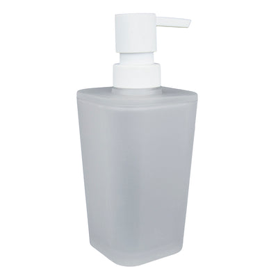 2 of 5:Home Basics Plástico recubierto de goma esmerilado, 10 oz. Dispensador de jabón de manos con bomba de plástico 