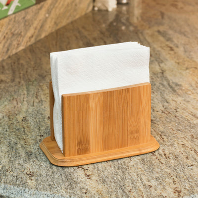2 of 3:Porte-serviettes sur pied en bambou de qualité supérieure Home Basics, grande capacité, naturel 
