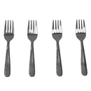 3 of 4:Home Basics Hammered Stainless Steel Salad Forks, (Pack of 4), Silver 