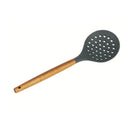 1 of 1:Home Basics Acacia & Silicone Skimmer Slotted Spoon, Black, 3x14 Inches 
