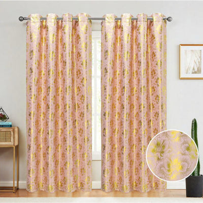 6 of 6:Atlanta Metallic Foil Room Darkening Grommet Window Curtain Panel, 54x84 Inches 