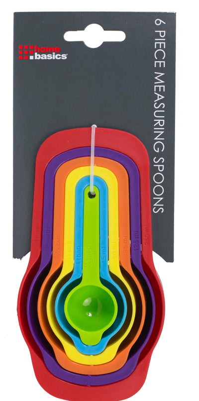 1 of 2:Home Basics 6 Piece Plastic Measuring Cup Set, Multi-Colored 