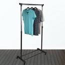 5 of 6:Sunbeam Single Rail Adjustable Rolling Garment and Wardrobe Organizing Rack, Black 