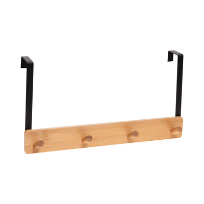 1 of 4:Simplify Bamboo Over the Door 4 Hook in Black 