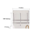 3 of 3:Home Basics Chrome Plated Steel Over the Door 3-Hook Hanging Rack 