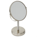 1 of 4:Home Basics Diamond Double Sided Cosmetic Mirror, (1x/5x Magnification), Satin Nickel 