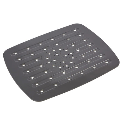 1 of 2:Tapis d'évier en PVC Home Basics, gris, 15,4 x 12,25 pouces 
