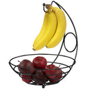 2 of 5:Home Basics Wire Collection Fruit Bowl with Banana Tree, Black 