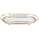 6 of 12:Home Basics Luxury Mirror Vanity Tray, Gold 