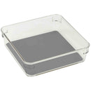 4 of 10:Home Basics 6 x 6 x 2 Plastic Drawer Organizer with Rubber Liner 
