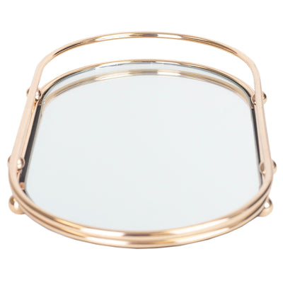 3 of 12:Home Basics Luxury Mirror Vanity Tray, Gold 