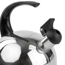 2 of 5:Home Basics 2.0  Liter Brushed Stainless Steel Whistling Tea Kettle with Arc Handle, Silver 