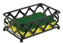 1 of 2:Home Basics Lattice Collection Sponge Holder, Black 
