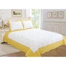 15 of 16:PREMIUS Reversible Quilt Set, Bordered Embroidered Floral 