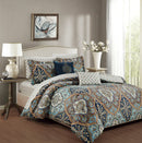 1 of 1:Wellington Mandala Reversible 9-Piece Comforter Set, Blue 