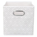 2 of 4:Home Basics Ikat - Papelera de almacenamiento plegable no tejida con asa con ojal, color gris 