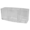 3 of 5:Home Basics 3 Compartment Plastic Cosmetic Organizer, Clear 