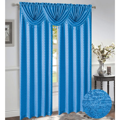 3 of 20:Norah Jacquard Rod Pocket Window Panel and Valance Treatments, All Sold Separately 