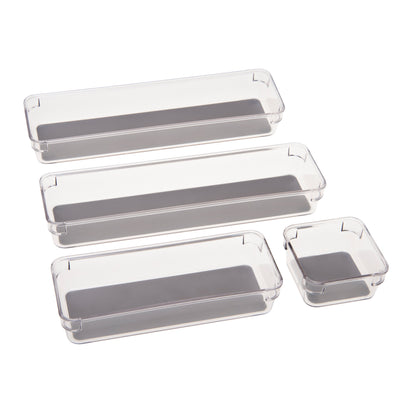 1 of 4:Simplify 4 Pack Multipurpose Drawer Organizers 