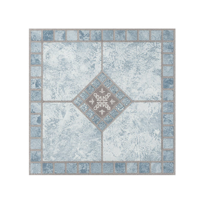 1 of 2:Portfolio Baldosa de vinilo autoadhesiva de 12 x 12 de 2,0 mm - Diamante azul - 9 baldosas/9 pies cuadrados 