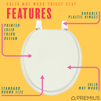 9 of 14:PREMIUS Wood Toilet Seat, Standard Round, 17 Inches 
