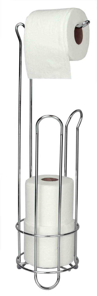 1 of 5:Home BasicsFree-Standing Heavy Duty Sleek  Dispensing Paper Towel Holder, Chrome 