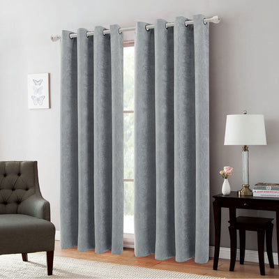 6 of 10:Andy Ogee Room Darkening Curtain Grommet Window Panel, 54x84 Inches 