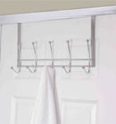 1 of 3:Home Basics Chrome Plated Steel Over the Door 5 hook Hanging Rack 