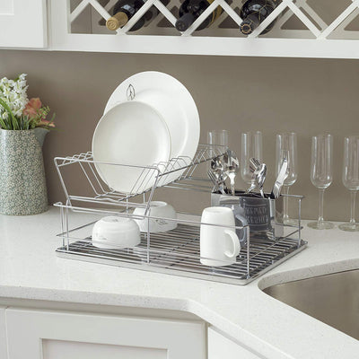 7 of 8:Égouttoir à vaisselle à 2 niveaux Home Basics 