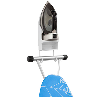 2 of 4:Home Basics Wall Mount Ironing Board with Built-In Accessory Hooks, White 
